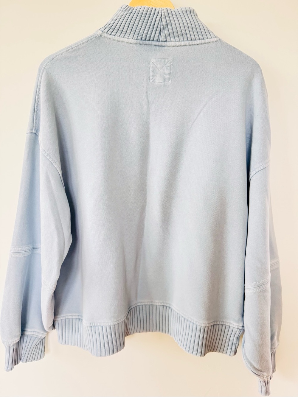 Aerie Blue Half Zip Pullover Sweatshirt Oversized Relaxed Size L/G - Picture 3 of 8